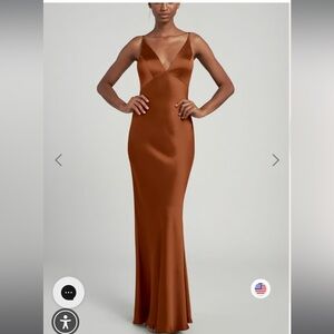 Jenny Yoo Copper Satin Wedding Dress